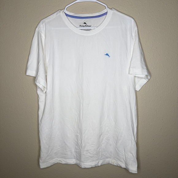 Tommy Bahama Mens Size Large White Crew Neck T-Shirt - Picture 2 of 7